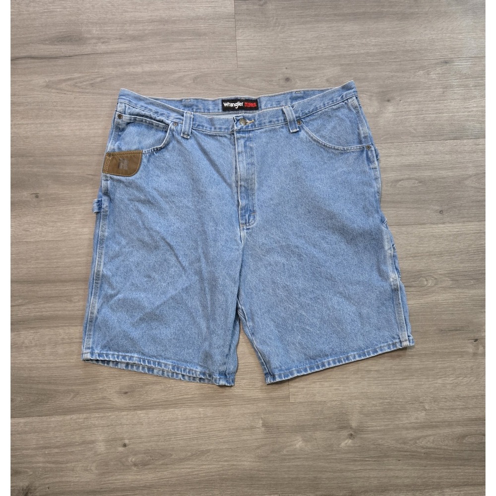 Wrangler Riggs Workwear Carpenter Jean Shorts Mens 42 Grunge Utility Denim